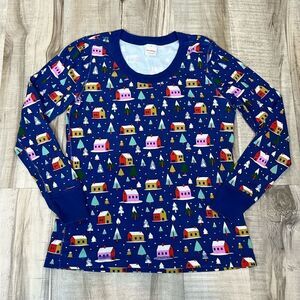 Hanna Andersson Christmas winter pajama top only size medium